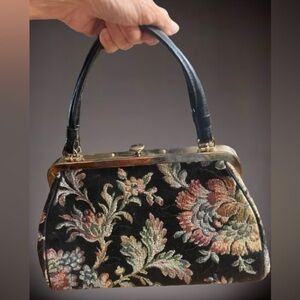Verdi Midcentury vintage tapestry handbag